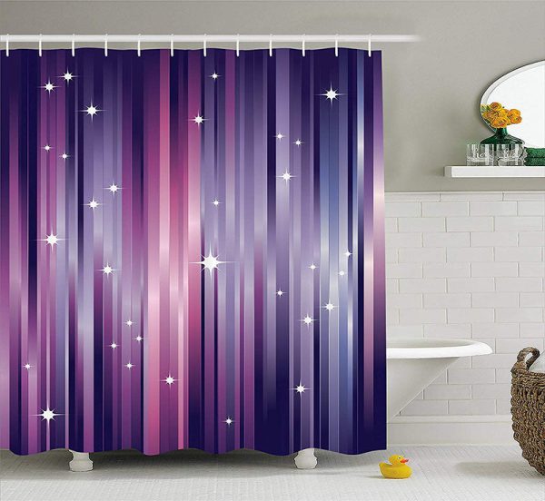 rideau de douche aubergine