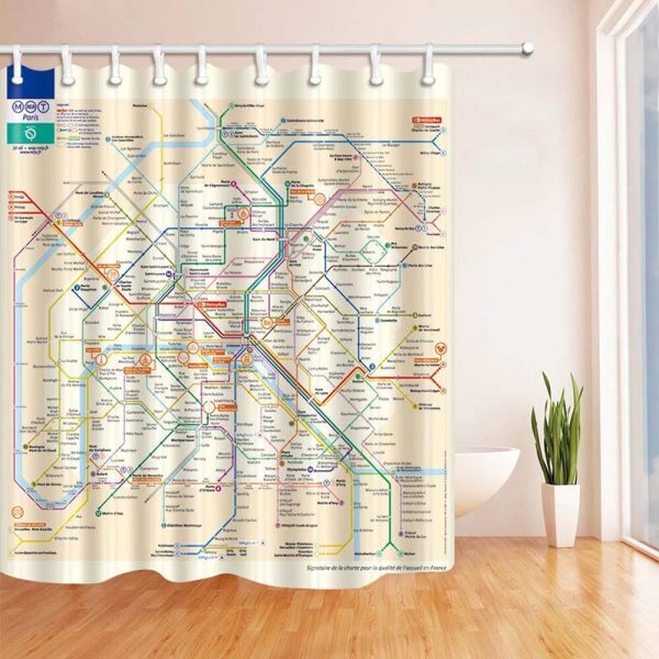 Rideau De Douche inspiré du métro parisien