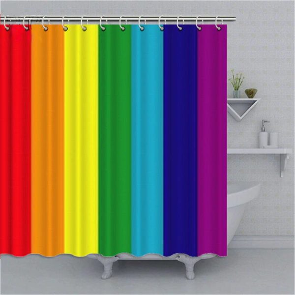 rideau de douche drapeau lgbt coloré