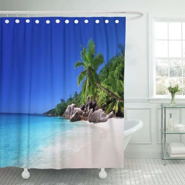 rideau de douche îles paradisiaque