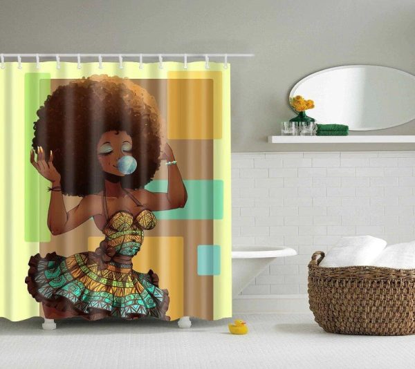 rideau de douche original multicolore
