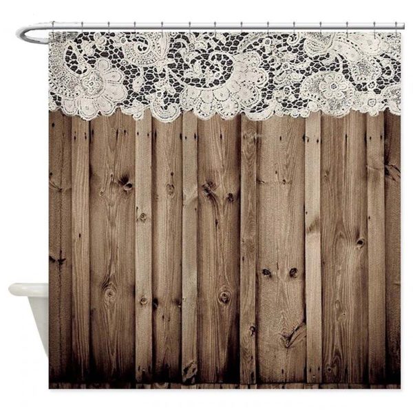rideau de douche shabby élégant