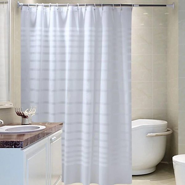 rideau de douche rayures transparentes