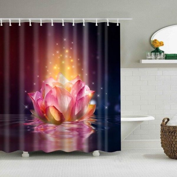 rideau douche 3D fleur