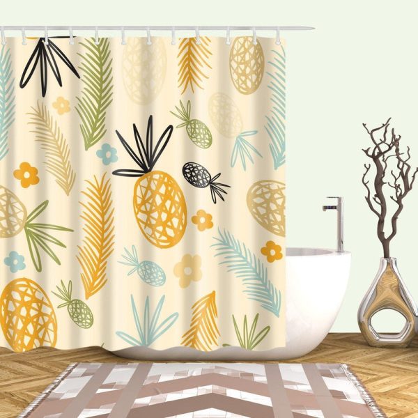 Rideau de douche ananas