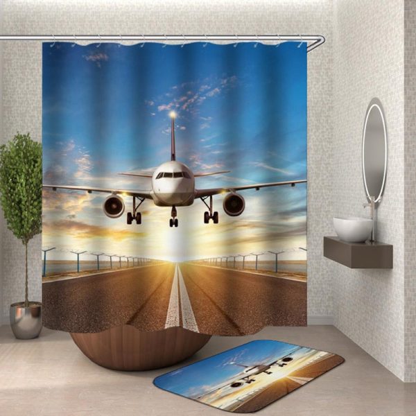rideau de douche avion
