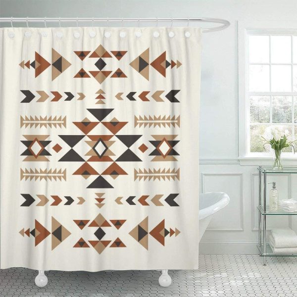 Rideau De Douche Aztèque en polyester