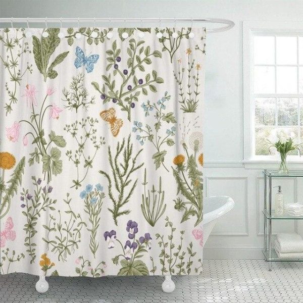 rideau de douche botanique