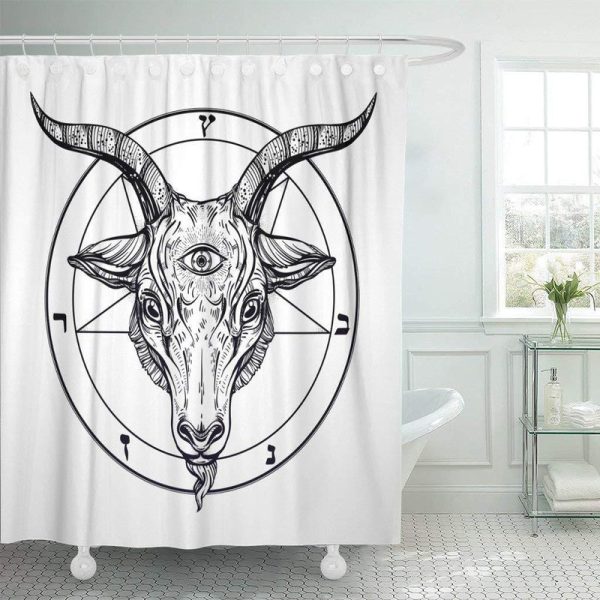 rideau de douche design chèvre