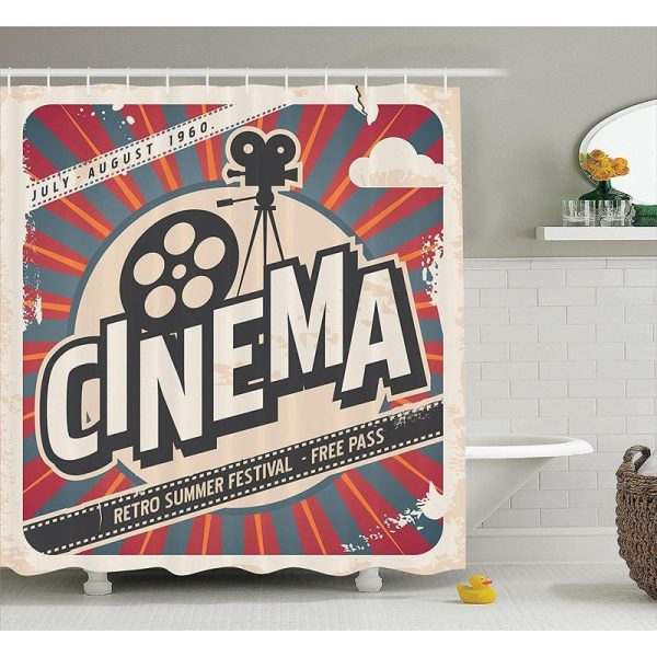 rideau de douche cinéma élégant