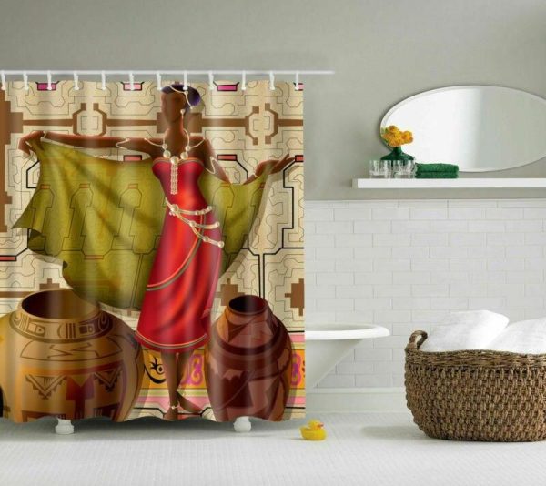 rideau de douche design abstrait