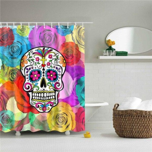 rideau de douche el dia de los muertos