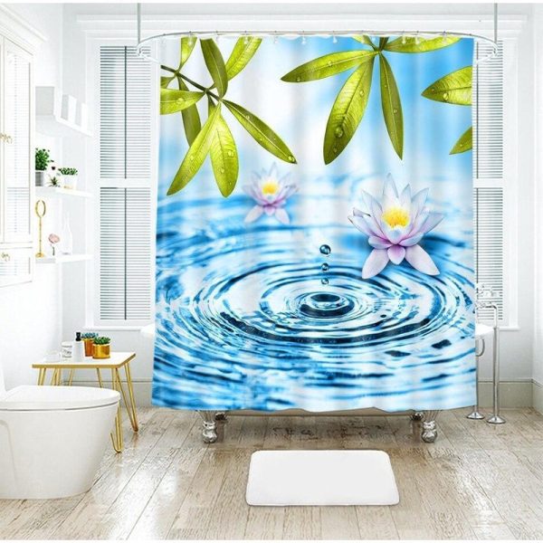 Rideau De Douche motif goutte d'eau