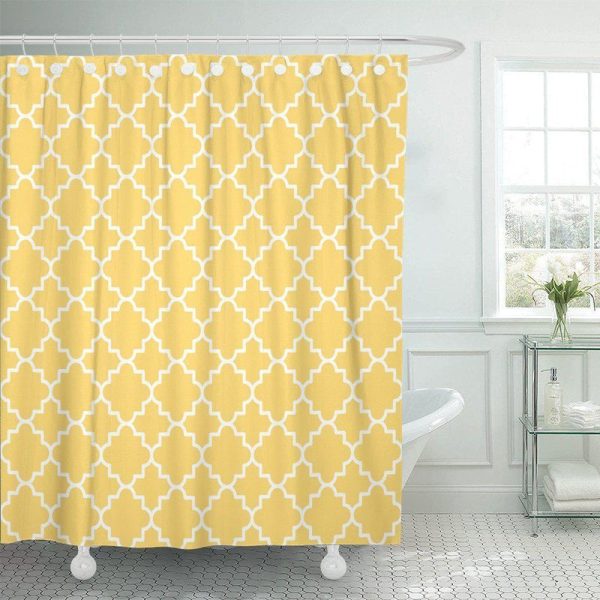rideau de douche jaune