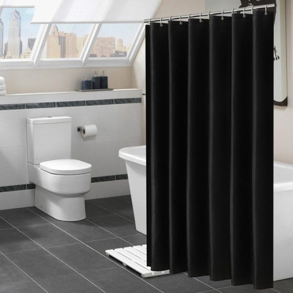 rideau de douche noir uni