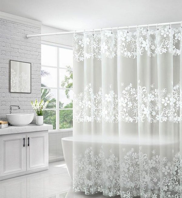rideau de douche semi transparent