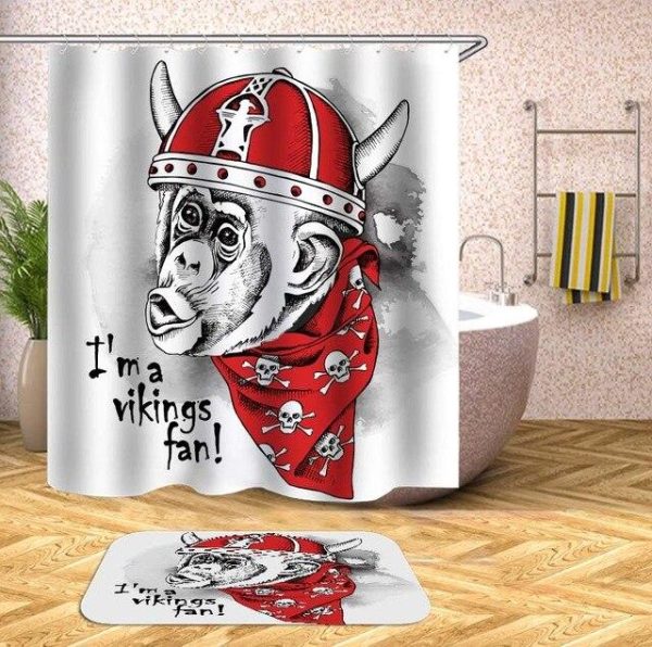 rideau de douche singe viking