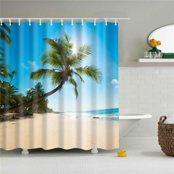 rideau de douche style bord de mer