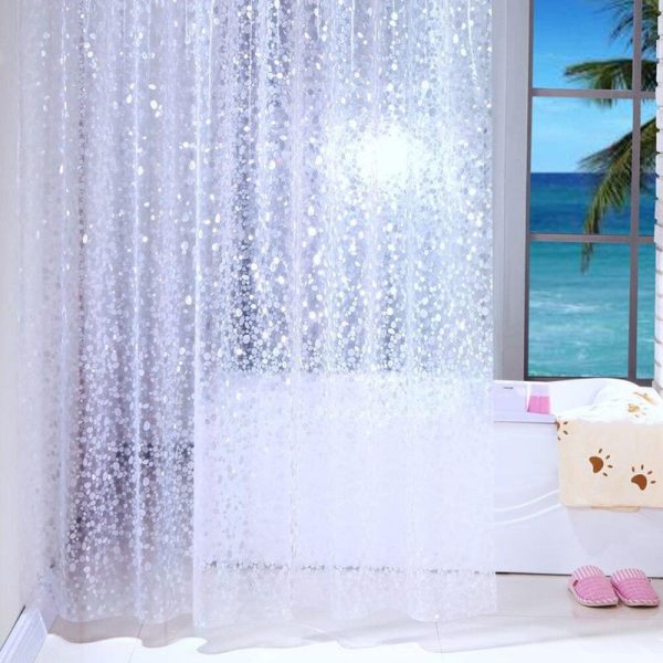 rideau de douche transparent motif